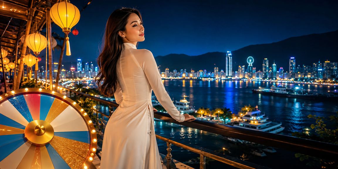 Khung cảnh lễ hội may mắn với áo dài tại Hội An – biểu tượng văn hóa Việt Nam kết hợp giải trí hiện đại