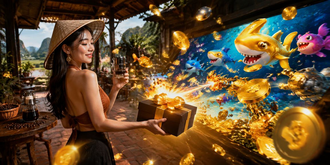 Người dùng Ninh Bình xem thông tin cá cược xoso888 bên ly cà phê